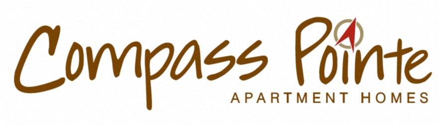 The image is a logo for Compass Pointe Apartment Homes.